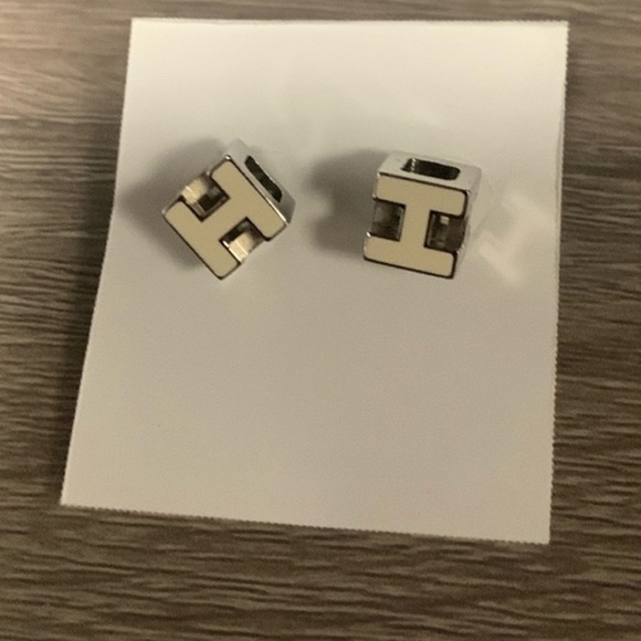 Hermes Jewelry - Hermès White Cage d’H Earrings – Elegant & Timeless